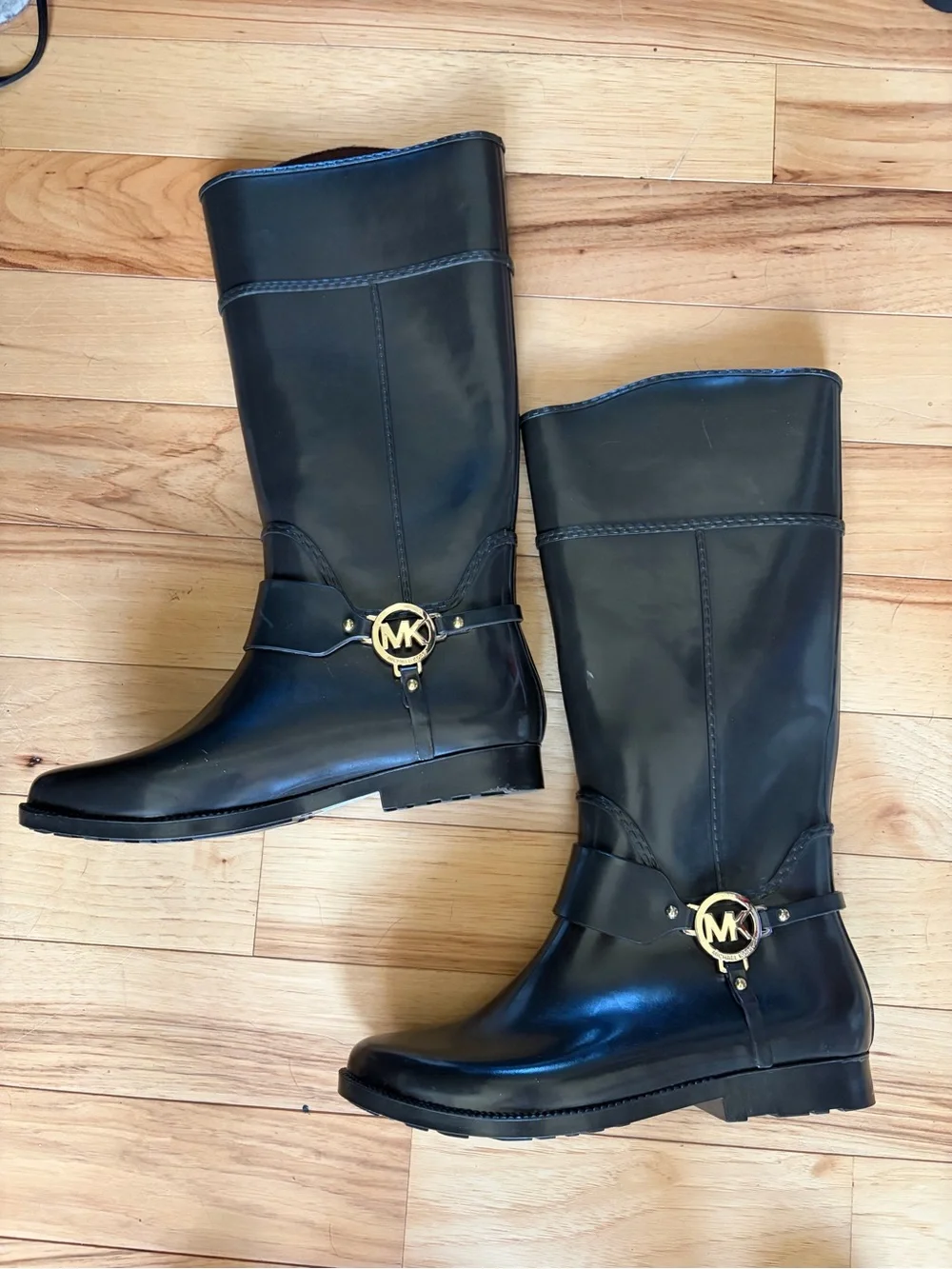 LIKE NEW Michael Michael Kors Womens Fulton Harness Rain Boots
